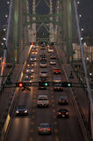 30 November 2011 - Rush hour traffic is seen crossing the Lions Gate Bridge, in Vancouver, B.C., Canada. Credit: Adrian Brown - N49Photo.