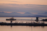 21 December 2011 - A vessel is seen at Deltaport, beyond the Tsawwassen ferry terminal, in Delta, B.C., Canada. Credit: Adrian Brown - N49Photo.