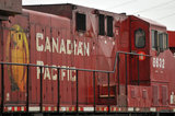 21 May 2012 - The Canadian Pacific Railway logo is seen on the side of a CPR locomotive stopped on tracks at Deltaport, in Delta, B.C., Canada. Credit: Adrian Brown - N49Photo.