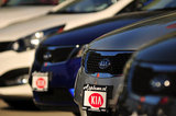 30 August 2012 - Kia vehicles are seen in the lot at Applewood Kia, in Langley, B.C., Canada. Credit: Adrian Brown - N49Photo.