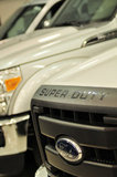 17 September 2012 - Ford trucks are seen in the showroom at Dams Ford Lincoln Sales Ltd. dealership, in Langley, B.C., Canada. Credit: Adrian Brown - N49Photo.